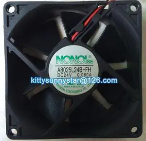 NONOise 8025 A8025L24B-FH 24V 0.060A 2Wire Cooling Fan NONOise 8025 A8025L24B-FH 24V 0.060A 2Wire Cooling Fan
