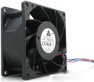 Delta 8038 12V 8CM FFB0812VHE Dual Balls Bearing DC Fan with 0.57A 1.35A 3 Wires 3Pins Connector
