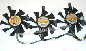 3 pcs / group Y.S.TECH YD128015EL video card cooling fan with 12V 0.46A 4 Wires 2 mounting-hole each