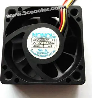 NONO 5015 G5015S12B2 RS 12V 0.08A 3 Wires 3 Pins Connector DC square Cooling fan, Projector Fan