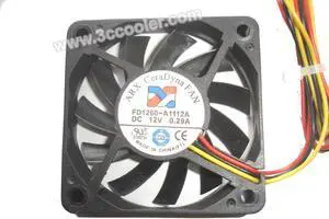 ARX 6010 FD1260-A2033A 12V 0.22A 3 Wires 3 Pins Connector Square DC Fan, Case Fan ARX 6010 FD1260-A2033A 12V 0.22A 3 Wires 3 Pins Connector Square DC Fan, Case Fan