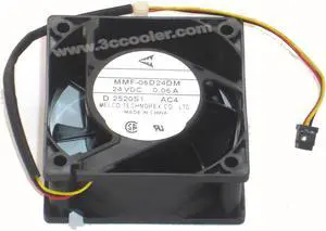 Melco MMF-06D24DM AC4 24V 0.06A 3 Wires 3 Pins Connector Cooling fan