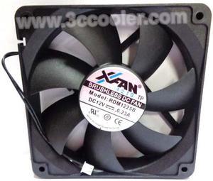 Original XINRUILIAN RDM1225B 12V 0.23A 12CM 12025 2 Wires  2 Pins Connector 2 Wires 2 Pins Case Fan