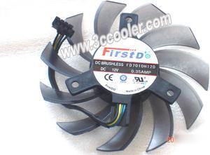 FirstD FD7010H12D 12V 0.35A 4 Wires 4 Pins Conncetor VGA fan, Frameless Fan