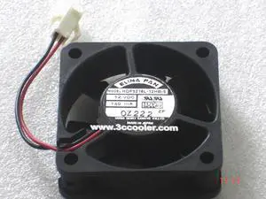 Elina Fan 5216 HDF5216L-12HB-5 12V 0.14A 2Wire 2 Pins Connector Cooling Fan Elina Fan 5216 HDF5216L-12HB-5 12V 0.14A 2Wire 2 Pins Connector Cooling Fan