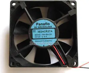 Panaflo 8025 FBK-08A12H 12V 0.19A 2 Wires Square Cooling fan