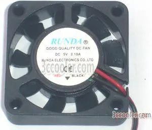 RUNDA 4010 5V 0.18A 2 Wires 2 Pins Connector DC square Cooling fan