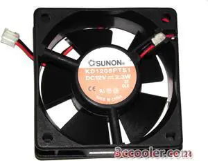 SUNON 6025 KD1206PTS1 12V 2.3W 2Wire Cooling Fan