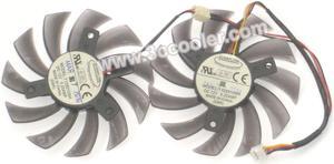 2 Pcs / Group EVERFLOW 8010 T128010SH 12V 0.25A 2 Wires and 3 Wires Frameless DC fan,VGA Fan