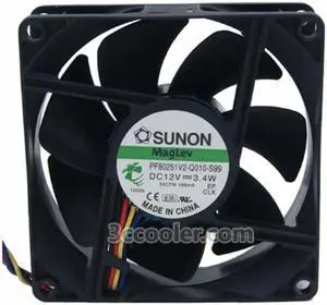 Sunon 8CM PF80251V2-Q010-S99 12V 3.4W 4 Wires 4 Pins Connector Cooling fan