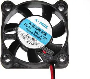 A-Pack 4010 A4010M05S 5V 0.15A 2 Wires 2 Pins Connector square DC Cooling fan