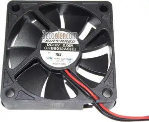 SUPERRED 6015 CHB6012AS(E) 12V 0.06A 2Wires 2Pins cooling fan