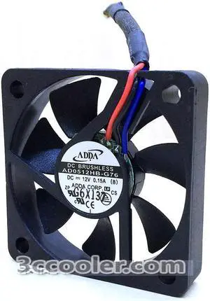 ADDA 5010 5 CM  AD0512HB-G76 Dual Balls Bearing 3 Wires 3 Pins  DC Fan
