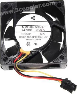 Melco 6025 MMF-06D24DS RCA 24V 0.09A 3 Wires 3 Pins Connector Cooling fan
