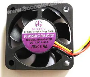 BI-Sonic 4010 BS401012M DC12V 0.09A 3 Wires 3 Pins Connetor DC square Cooler