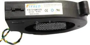 FirstD FD7015H12D 12V 0.43A 4 Wires 4 Pins Connector Blower Fan
