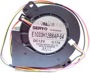 Original SERVO E1033H12B8AP-54  9733 DC12V 0.77A Turbo Blower with 3 Wires 3 Pins Connector
