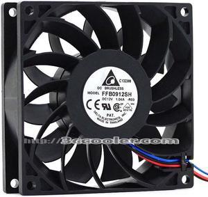 Delta 9CM 9025 FFB0912SH ROO DC12V 1.04A 3 Wires 3 Pins 90.05CFM 4100 RPM Case Fan