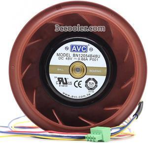 AVC 12CM 12054 BN12054B48U P001 48V 0.66A 4 Wires 4 Pins Centrifugal Cooling Fan