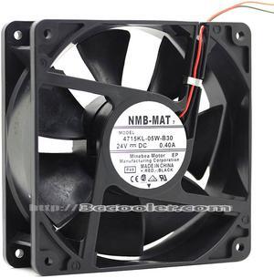 NMB 12CM 12038 4715KL-05W-B30 24V 0.4A 2 Wires 2 Pins Case Fan For inverter