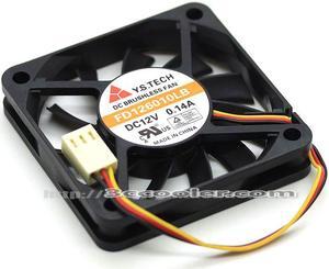Y.S.TECH 6010 6CM FD126010LB 12V 0.14A 3 Wires 3 Pins case Fan