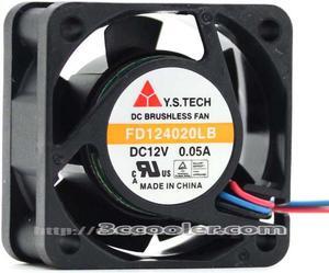 Y.S.TECH 4CM 4020 FD124020LB 12V 0.05A 4.5CFM 3 Wires 3 Pins 4CM Case fan axial fan