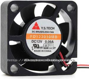 Y.S.TECH 3010 FD123010MB 12V 0.09A 2 Wires 2 Pins 3CM Case Fan mini fan