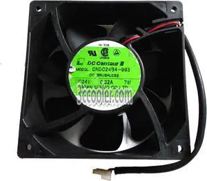 Servo 12038 12CM CNDC24B4-993 24V 0.32A 7W 2 Wires  2 Pins Square Cooling Fan