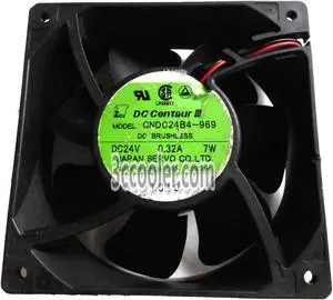 Servo 12038 12CM CNDC24B4-969 24V 0.32A 2 Wires Square Cooling Fan