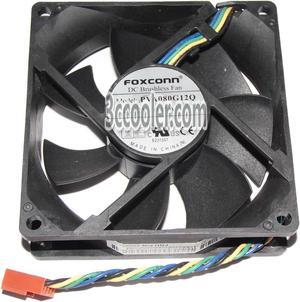 4 pcs Foxconn 8025 PVA080G12Q Square cooling fan with 12V 0.65A 4-Wires 4 Pins