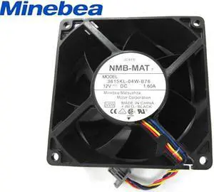 Original 92*38mm NMB 3615KL-04W-B76 12V 1.60A 4 Wires 4 Pins Inverter DC Axial Fan