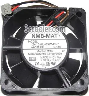 NMB 60*25mm 2410ML-05W-B57 B02 24V 0.13A 3 Wires Cooling Fan