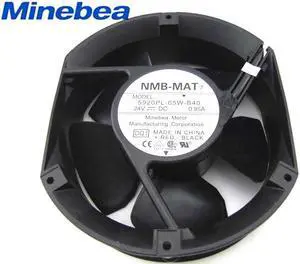Original 172x51mm NMB 5920PL-05W-B40 0.95A DC24V 2 Wires 2 Pins Axial Fan for inverter ups power