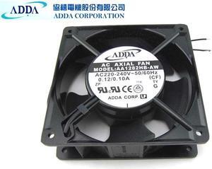 Original ADDA 120x38mm AA1282HB-AW AC230V 0.12A 2 Wires Metal Frame Axial Fan For Inverter