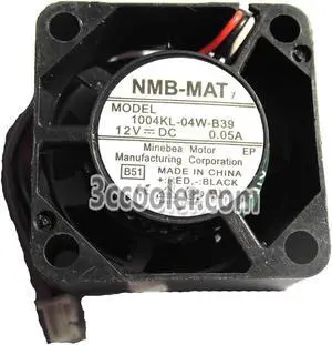 NMB 25x10mm 1004KL-04W-B39 B51 12V 0.05A 3 Wires 3 Pins DC Micro Fan