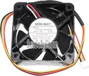 NMB 60x25mm 2410RL-04W-B29 CQ2 12V 0.10A 3 Wires 3 Pins Case Fan