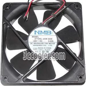 NMB 120x25mm 4710NL-05W-B49 LQ1 DC 24V 0.22A 3 Wires 12CM Case Fan inverter Cooler