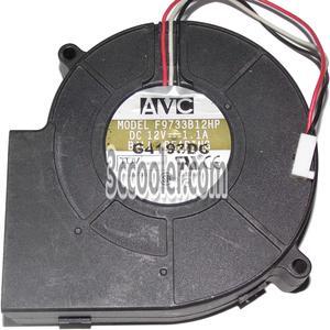 AVC 97x33mm F9733B12LT 12V 0.72A 4 Wires 4 Pins PWM DC Case Blower 10CM centrifugal Cooler