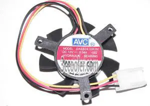 AVC DASB0410R2M 002 12V 0.04A 3 Wires 3 Pins 7 Blades Video Fan VGA cooler AVC DASB0410R2M 002 12V 0.04A 3 Wires 3 Pins 7 Blades Video Fan VGA cooler