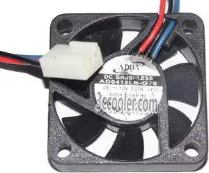 ADDA 40x10mm AD0412LB-G76 12V 0.07A 3 Wires 3 Pin Cooling fan 4CM Cooler