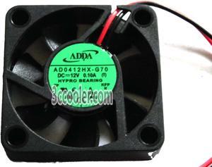 ADDA 40x10mm AD0412HX-G70 12V 0.1A 2 Wires 2 Pins 4CM fan cpu cooler