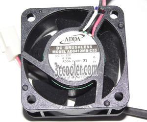 ADDA 40x20mm AD0412MB-C53 12V 0.13A 3 Wires 3 Pins Case Fan 4CM Inverter Cooler