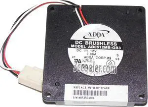 ADDA 50x10mm AB0512MB-GB3 12V 0.08A 3 Wires 3 Pins Blower for HP 485350-001 5CM cpu cooler ADDA 50x10mm AB0512MB-GB3 12V 0.08A 3 Wires 3 Pins Blower for HP 485350-001 5CM cpu cooler