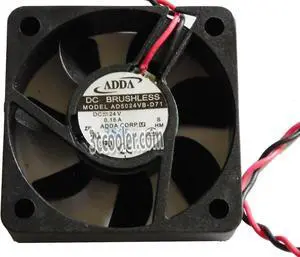 ADDA 50x15mm AD5024VB-D71 24V 0.15A 2 Wires 2 Pins Case Fan 5cm square cooler
