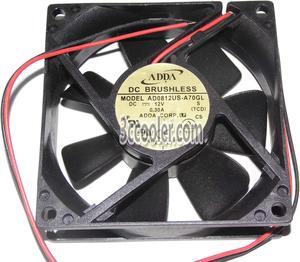 ADDA 80x25mm AD0812US-A70GL 12V 0.3A 2 Wires Case Fan 8CM CPU cooler