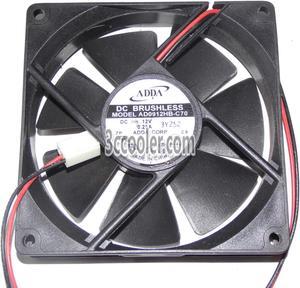 ADDA 90x20mm AD0912HB-C70 12V 0.25A 2 Wires Case Fan 9CM CPU cooler