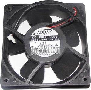 ADDA 12038 120x38mm AD1224UB-F51 24V 0.4A 2 Wires Case Fan 12CM inverter Cooler