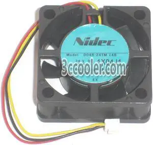NIDEC 4015 40*15mm D04R-24TM 24V 0.06A 3 Wires 3 Pins Case Fan 4CM mini Cooler