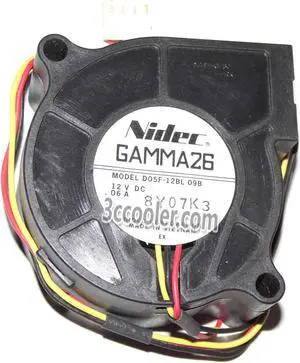 NIDEC GAMMA26 D05F-12BL 09B 12V 0.06A 3 Wires 3 Pins Blower 5CM CPU cooler