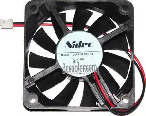 NIDEC 6015 60*15mm D06R-12SS1 02 12V 0.09A 2 Wires 2 Pins Case Fan 6CM Cpu cooler NIDEC 6015 60*15mm D06R-12SS1 02 12V 0.09A 2 Wires 2 Pins Case Fan 6CM Cpu cooler